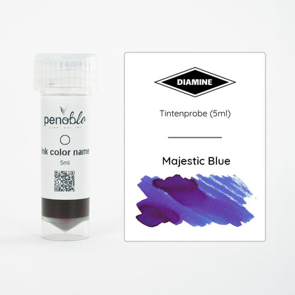 Penoblo ink sample, Diamine Regular, Majestic Blue
