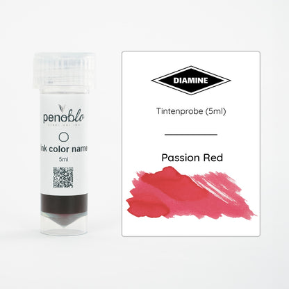 Diamine, Ink Sample, Regular, Passion Red, 5ml