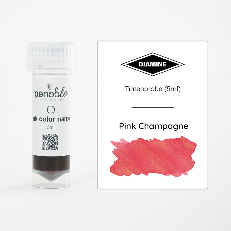 Diamine, Tintenprobe, Shimmering, Pink Champagne, 5ml