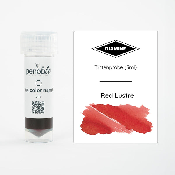 Diamine, Tintenprobe, Shimmering, Red Lustre, 5ml