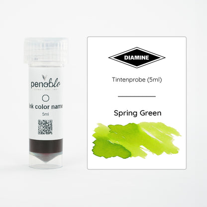 Diamine, Ink Sample, Regular, Light Green/Spring Green, 5ml