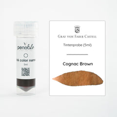 Graf von Faber-Castell, Tintenprobe, Cognac Brown, 5ml