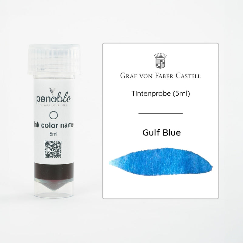 Graf von Faber-Castell, Tintenprobe, Gulf Blue, 5ml