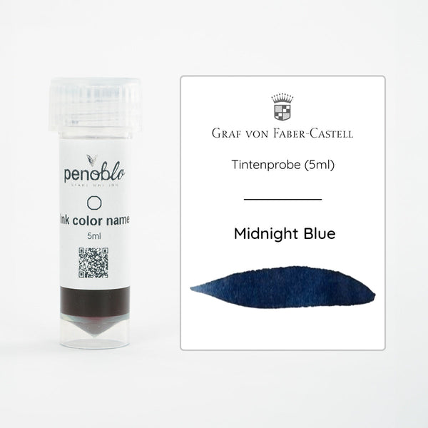 Graf von Faber-Castell, Tintenprobe, Midnight Blue, 5ml