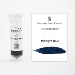 Graf von Faber-Castell, Tintenprobe, Midnight Blue, 5ml