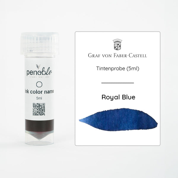 Graf von Faber-Castell, Tintenprobe, Royal Blue, 5ml