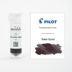 Pilot, Tintenprobe, Iroshizuku, Bamboo Charcoal, Take-Sumi, 5ml