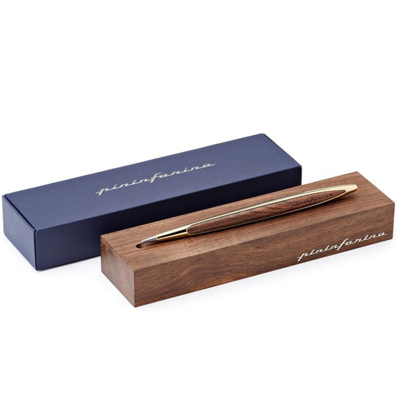 Pininfarina Ethergraf®-Stift, Cambiano (Luxury), Aluminium/ Walnuss, weißgold