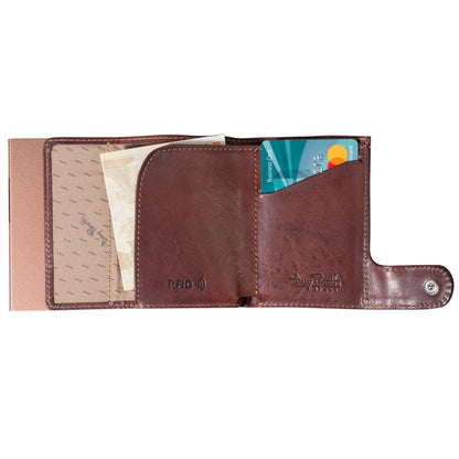 Tony Perotti, Credit Card Case Furbo, Bills & Coins, dark brown
