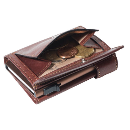 Tony Perotti, Credit Card Case Furbo, Bills & Coins, dark brown