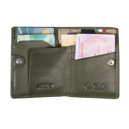 Tony Perotti, Credit Card Holder Furbo Grinta, slim, bill compartment, Cognac-Green