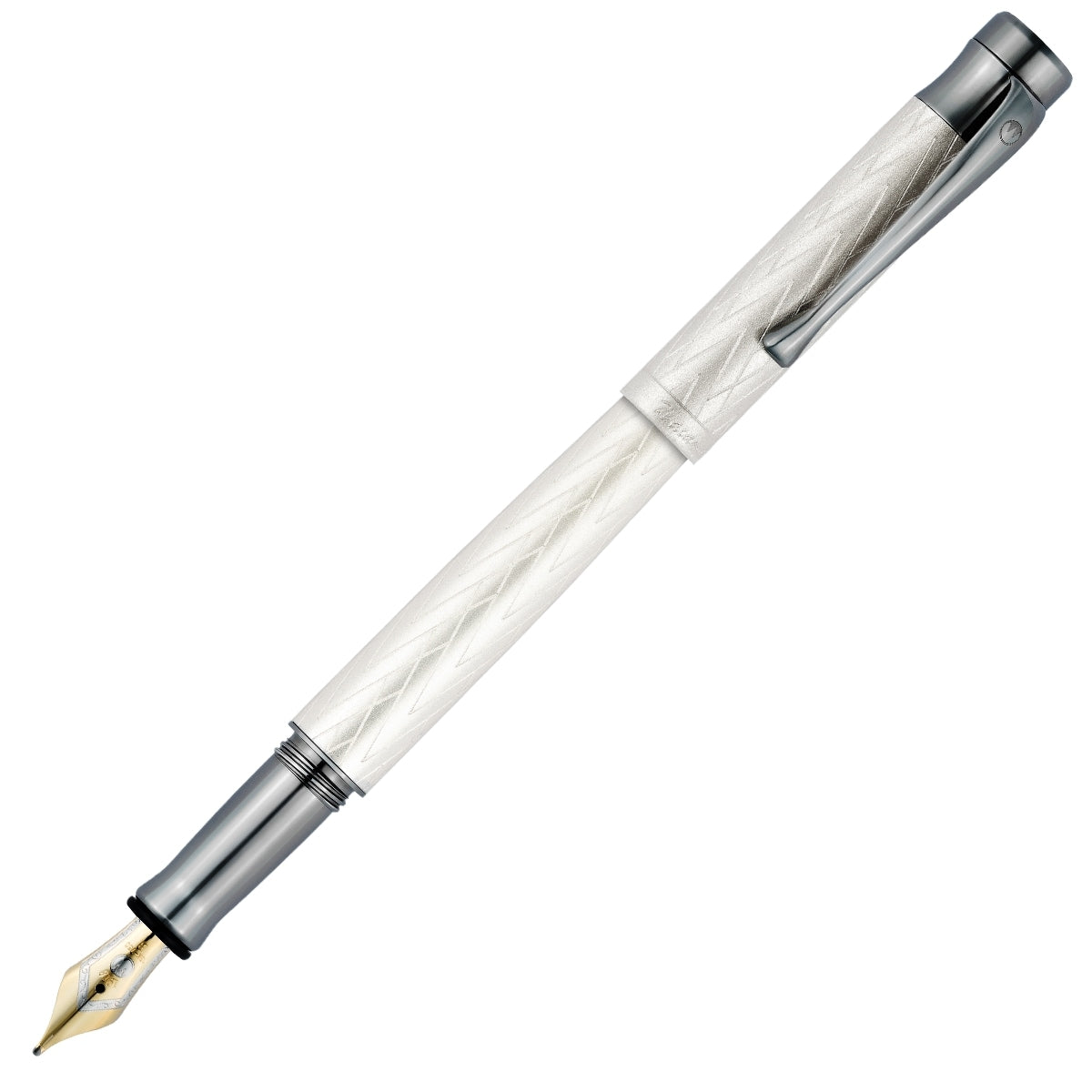 Waldmann Füller Aura Night, Ruthenium, 18Kt, Creme-Ruthenium, Ganzer Stift