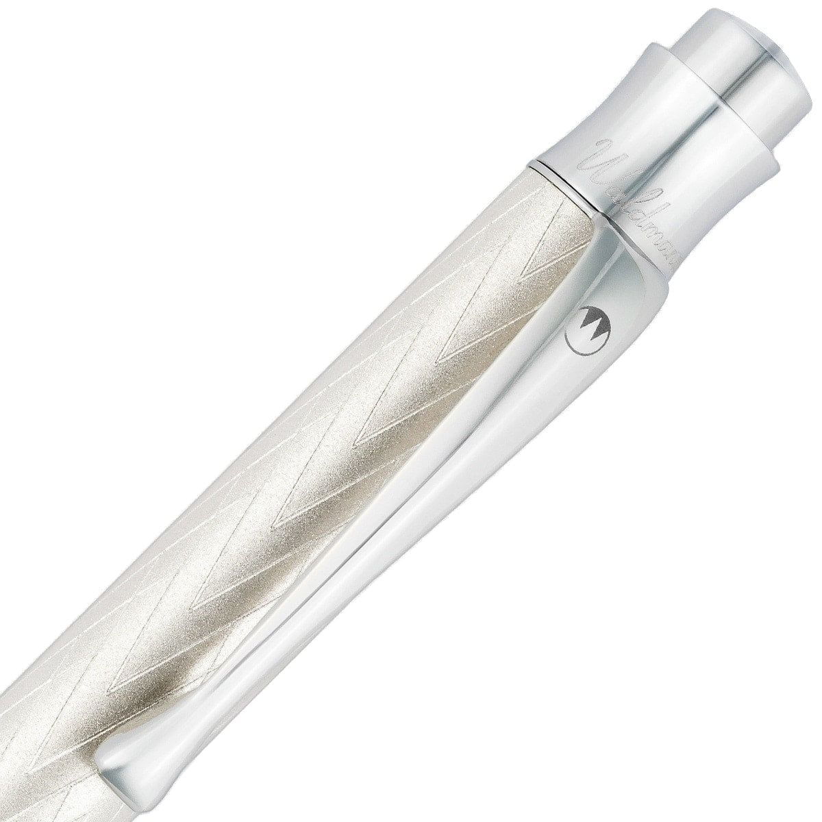 Waldmann Kugelschreiber Aura Day, Silber, Creme-Silber, Kappe