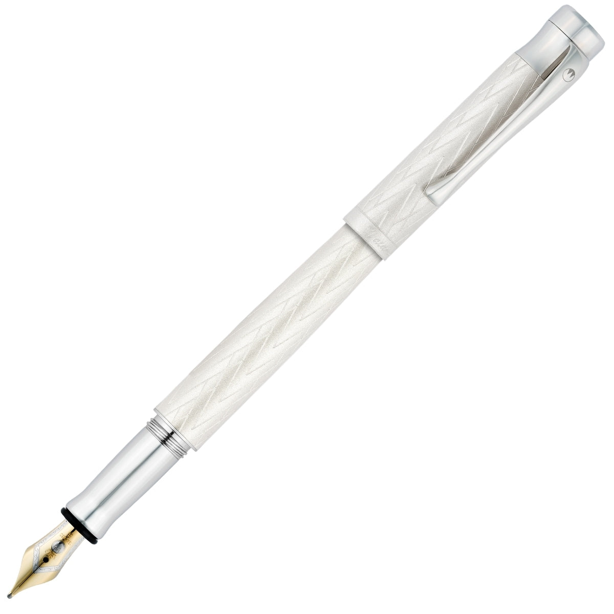 Waldmann Füller Aura Day, Silber, 18Kt, Creme-Silber, Ganzer Stift