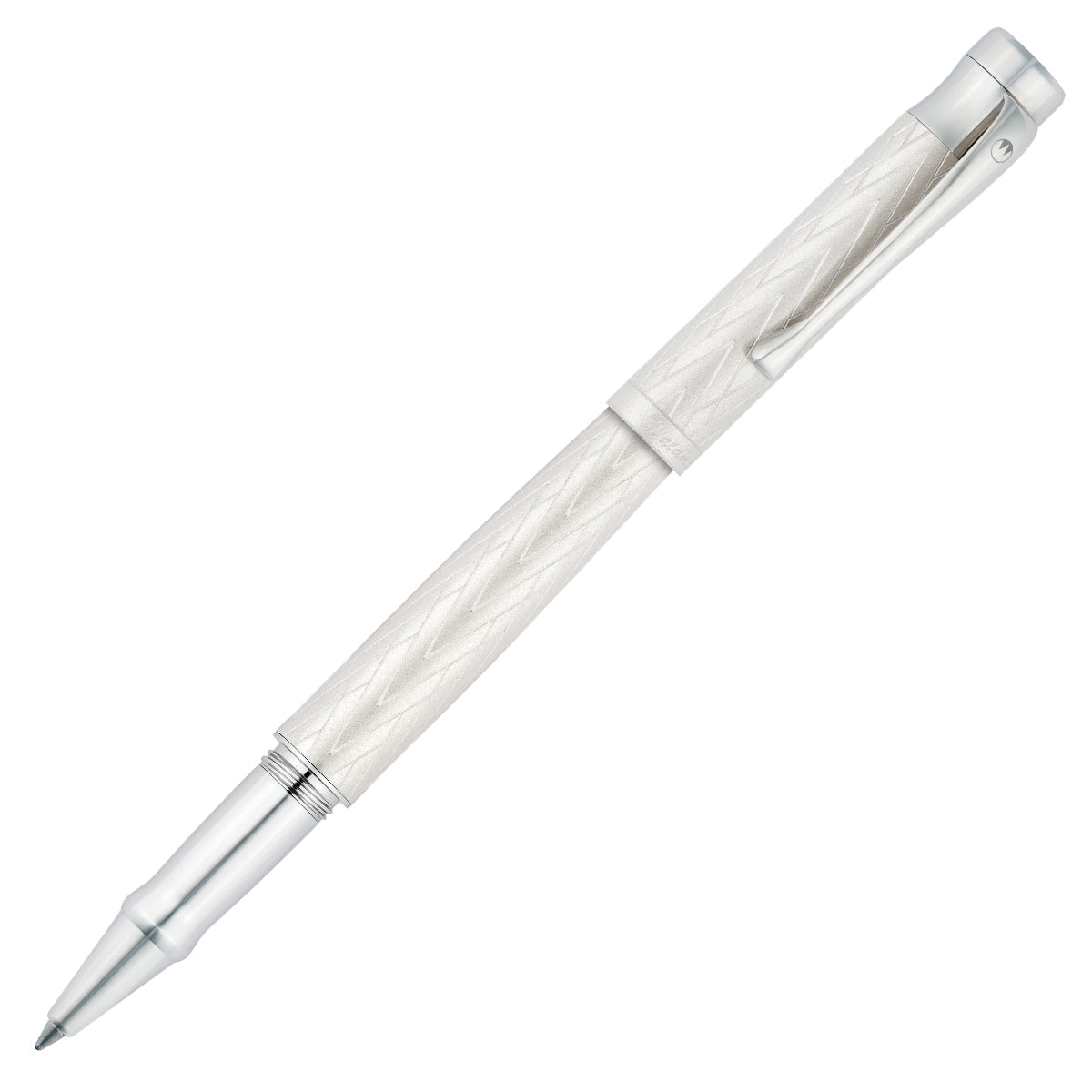 Waldmann Tintenroller Aura Day, Silber, Creme-Silber, Ganzer Stift