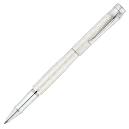Waldmann Tintenroller Aura Day, Silber, Creme-Silber, Ganzer Stift