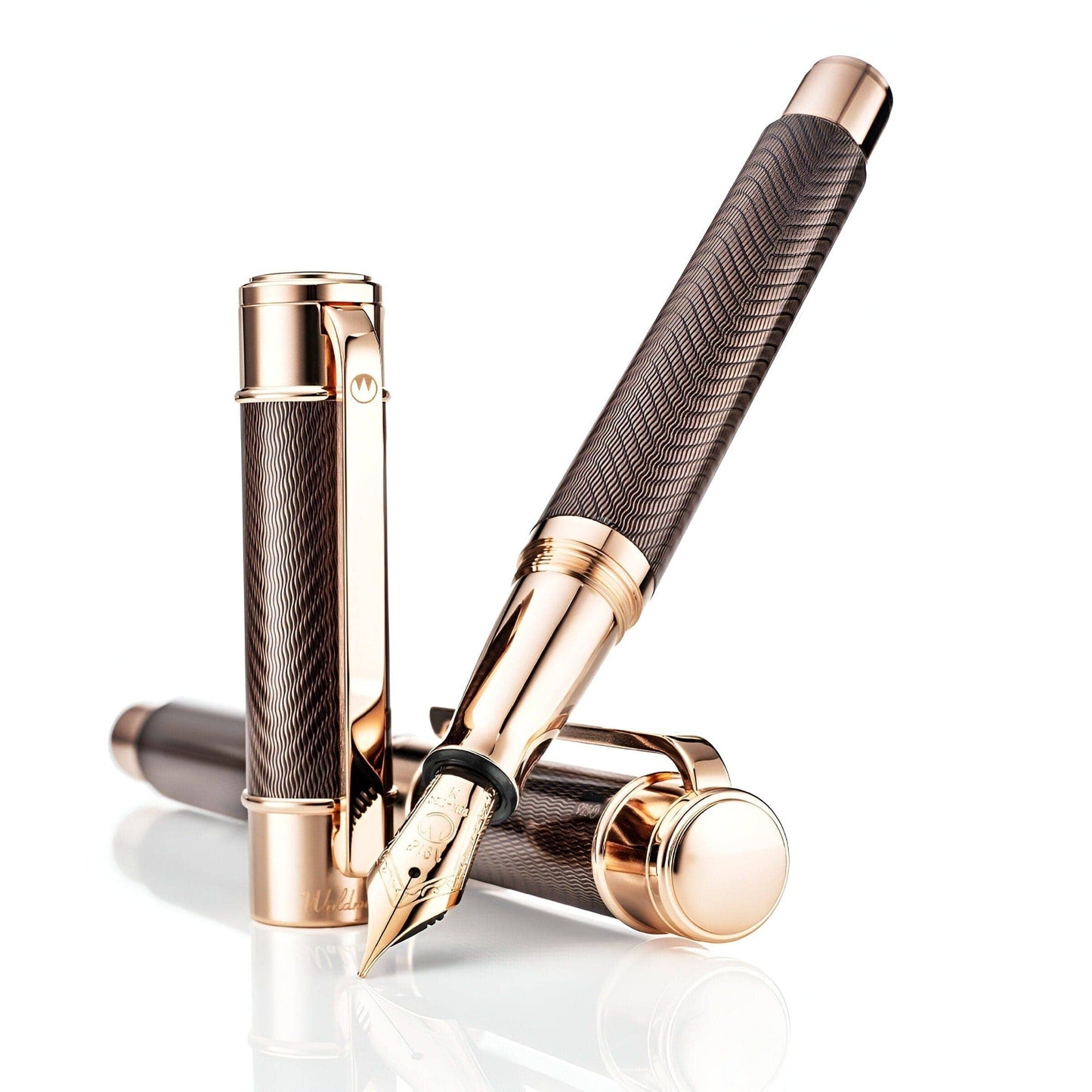 Waldmann Commander 25 Ltd. Edt. Fountain Pen, rose gold plated, 18K, brown