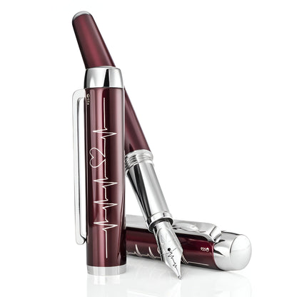 Waldmann Fountain Pen Heartbeat 150 Ltd. Ed. Hand-engraved, red