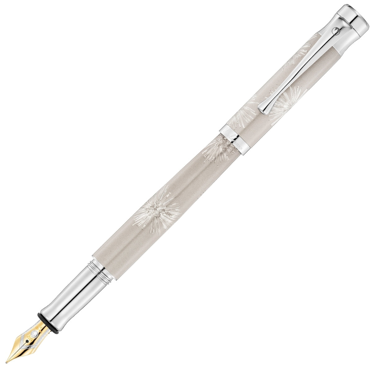 Waldmann, Fountain Pen, Starbust 18kt, Sterling Silver / Galaxy Grey