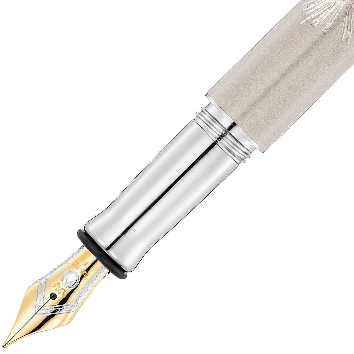 Waldmann, Fountain Pen, Starbust 18kt, Sterling Silver / Galaxy Grey