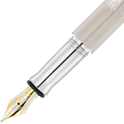 Waldmann, Fountain Pen, Starbust 18kt, Sterling Silver / Galaxy Grey
