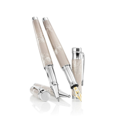 Waldmann, Fountain Pen, Starbust 18kt, Sterling Silver / Galaxy Grey