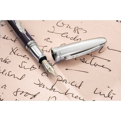 Waldmann & SEKRÈ, Fountain Pen Lady of the Swan Court, Limited - 18 Carat Gold Nib