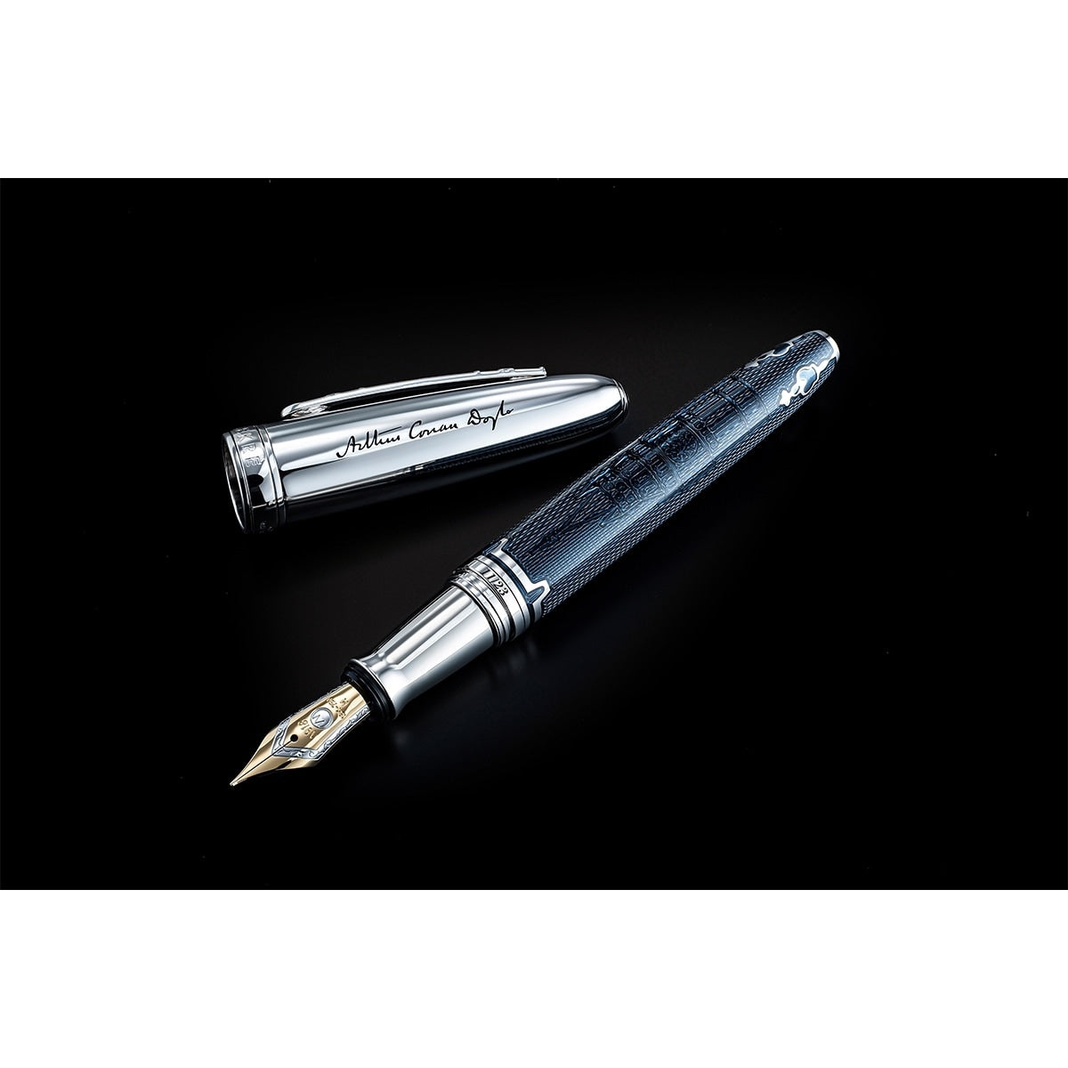 Waldmann & SEKRÈ, Fountain pen Private Eye of Baker Street, Limited - 18 Karat Gold Nib