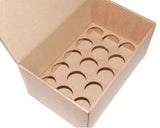 Octopus Office Wellpapp-Stanzverpackung mit anhängendem Inlay (Flaschentray) Braun 160 × 90 × 90 mm