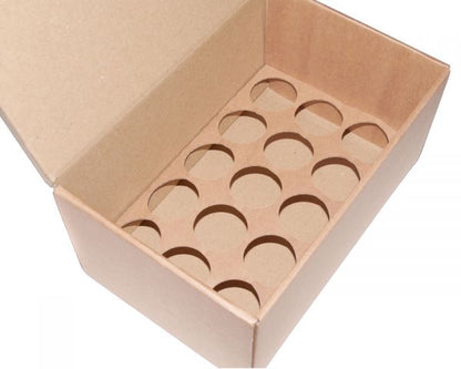Octopus Office Wellpapp-Stanzverpackung mit anhängendem Inlay (Flaschentray) Braun 160 × 90 × 90 mm