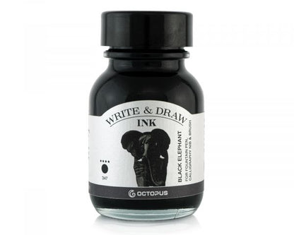 Octopus Fluids Schreib- und Zeichentusche Write & Draw 347 Black Elephant Schwarz