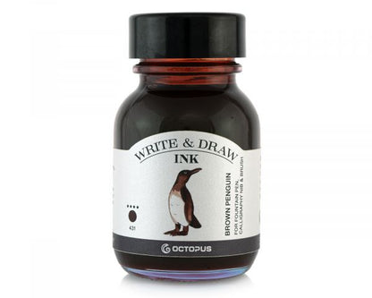 Octopus Write & Draw Ink Schreib- und Zeichentusche Brown Penguin Braun