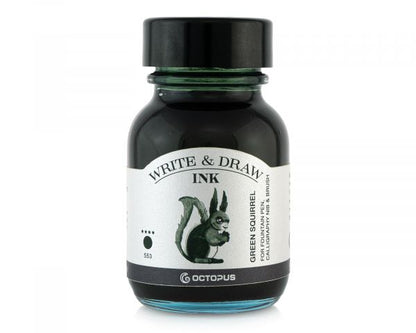 Octopus Fluids pigmentierte Schreib- und Zeichentinte Write & Draw 553 Green Squirrel