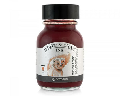 Octopus Pigmented Writing and Drawing Ink Write & Draw Orange Skunk 455