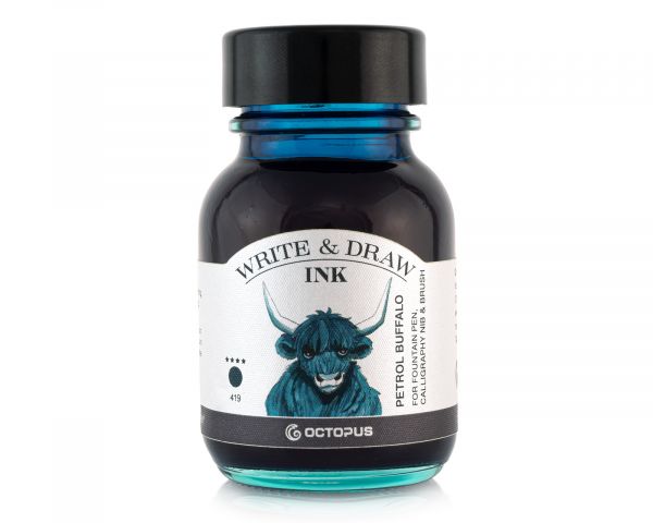 Octopus Fluids Schreib- und Zeichentusche Write & Draw Ink Petrol Buffalo