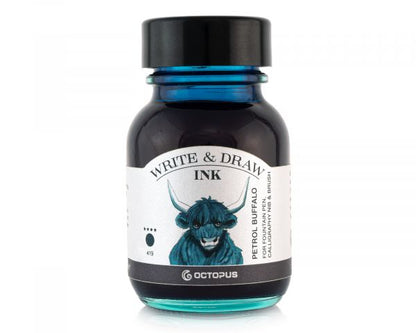 Octopus Fluids Schreib- und Zeichentusche Write & Draw Ink Petrol Buffalo