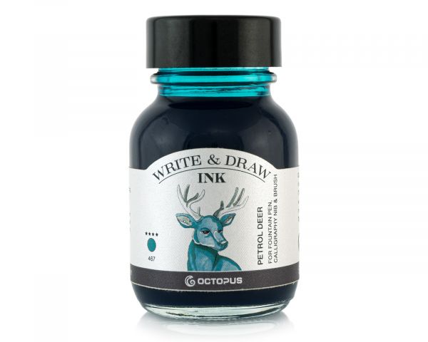 Octopus Calligraphy and Drawing Ink Octopus Write & Draw 467 Petrol Deer Petrol