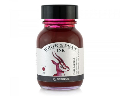 Octopus Fluids Calligraphy and Drawing Ink Write & Draw 396 Pink Gazelle
