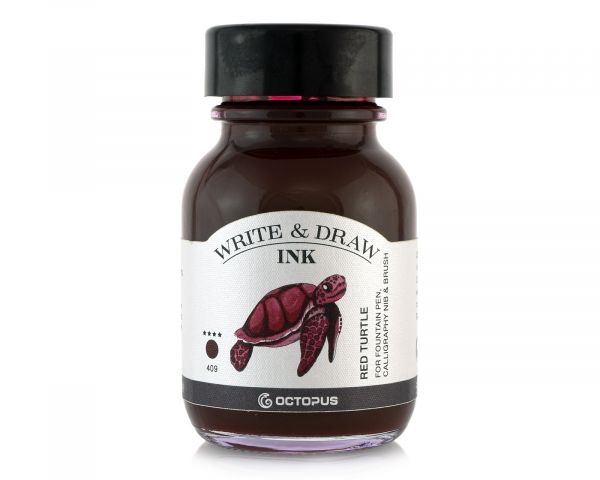 Octopus Fluids GmbH & Co. KG Calligraphy and Drawing Ink Write & Draw Red Turtle Red