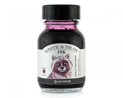 Octopus Fluids Pigmentierte, wasserfeste Schreib- und Zeichentusche 479 Violet Raccoon Violett