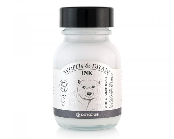 Octopus Schreib- und Zeichentusche Write & Draw Serie 100 White Polar Bear Weiß