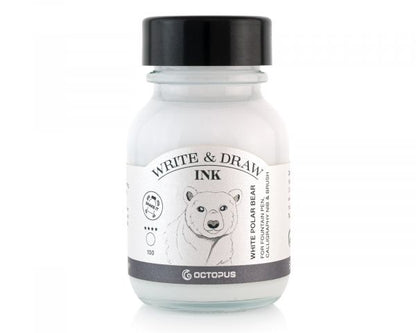 Octopus Schreib- und Zeichentusche Write & Draw Serie 100 White Polar Bear Weiß