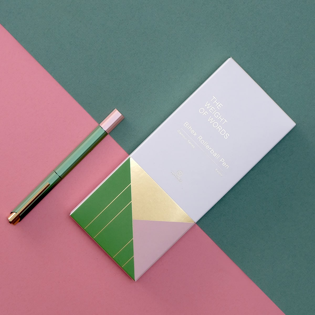 YSTUDIO Rollerball Pen, Glamour Evolve-Bihex, Absinthe