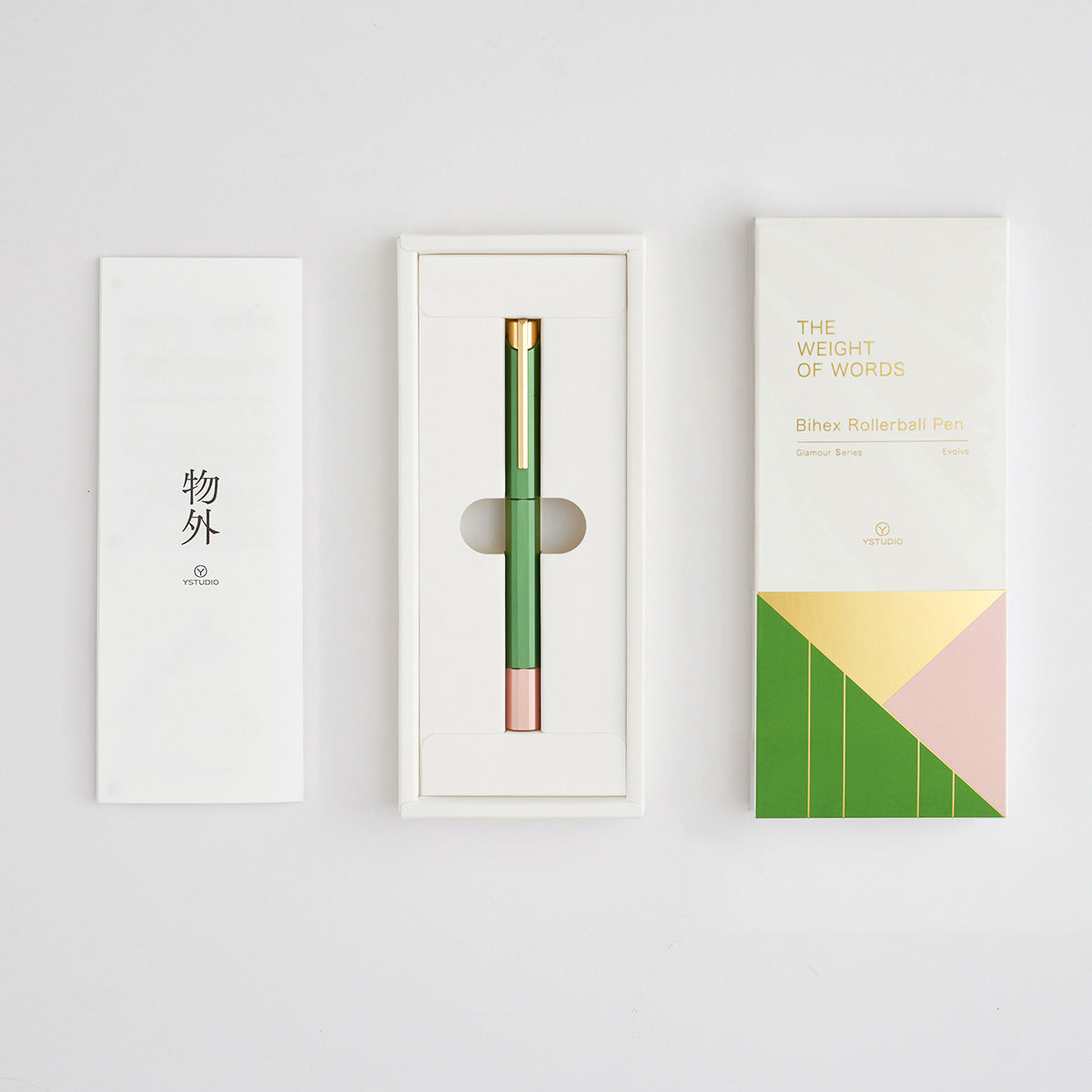 YSTUDIO Rollerball Pen, Glamour Evolve-Bihex, Absinthe