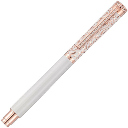 Waldmann, Tintenroller, Xetra Vienna Diamond Lady, Weiß, Rosegold, 41 Diamanten, 0,60 TW-SI1-4