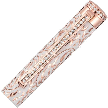 Waldmann, Tintenroller, Xetra Vienna Diamond Lady, Weiß, Rosegold, 41 Diamanten, 0,60 TW-SI1-3