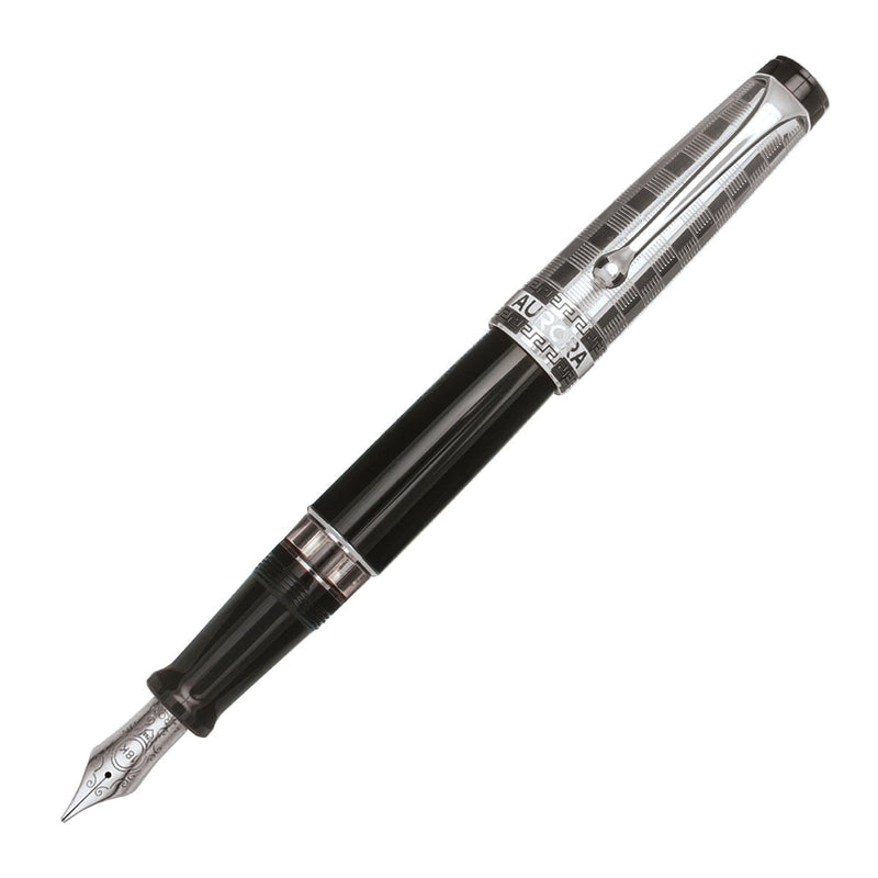 Aurora, Füller, Sterling Silver, Schwarz, 14 Karat Goldfeder-1