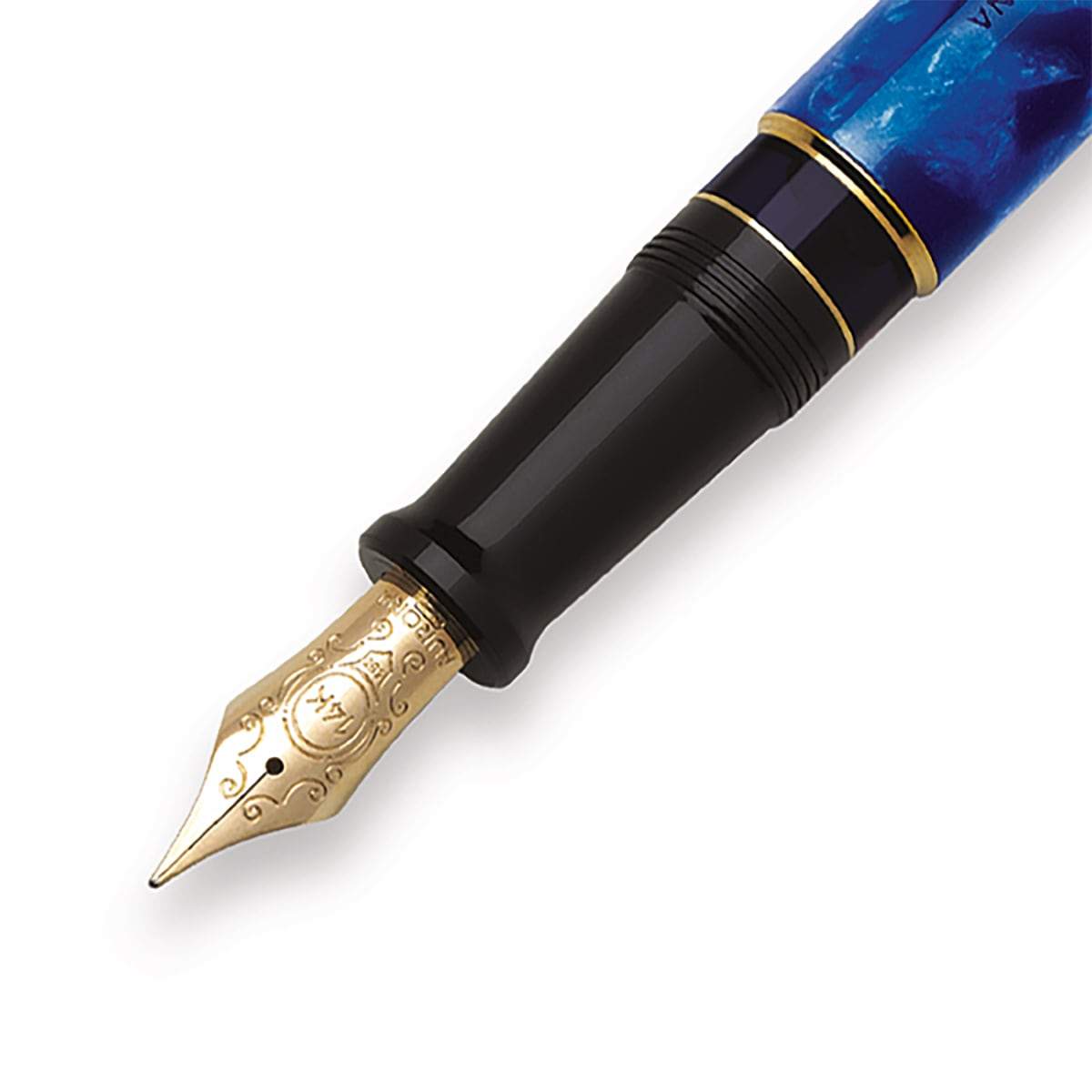 Aurora, Füller, Auroloide, Blau, 14 Karat Goldfeder, Gold plattiert-2
