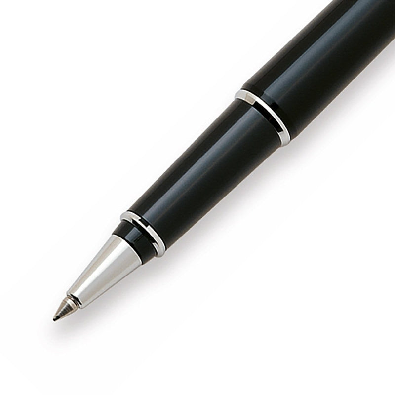 Aurora, Tintenroller, Black Resin, Schwarz, Ruthenium Satin Kappe-2