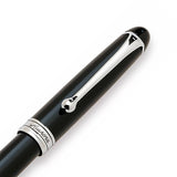 Aurora, Tintenroller, Black Resin, Schwarz, Ruthenium Satin Kappe-3